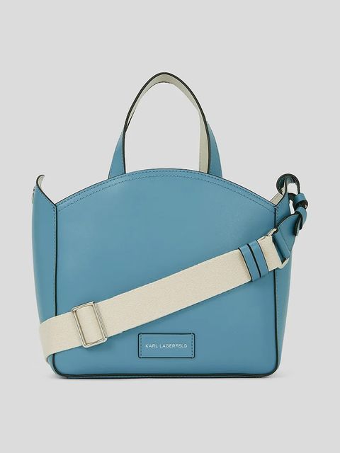 Karl Lagerfeld torebka skórzana K/CIRCLE kolor niebieski A1W30058