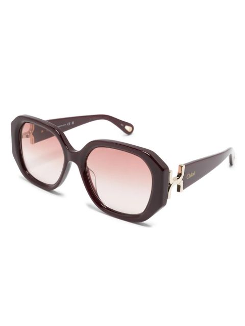 Chloé Eyewear Marcie square-frame sunglasses - Red - zdjęcie produktu nr 2