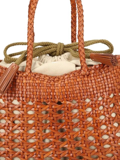 DRAGON DIFFUSION Santa Cano Tan woven shoulder bag - Brown - zdjęcie produktu nr 2