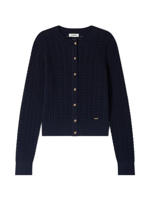 SANDRO button-fastening cardigan - Blue - zdjęcie produktu nr 1