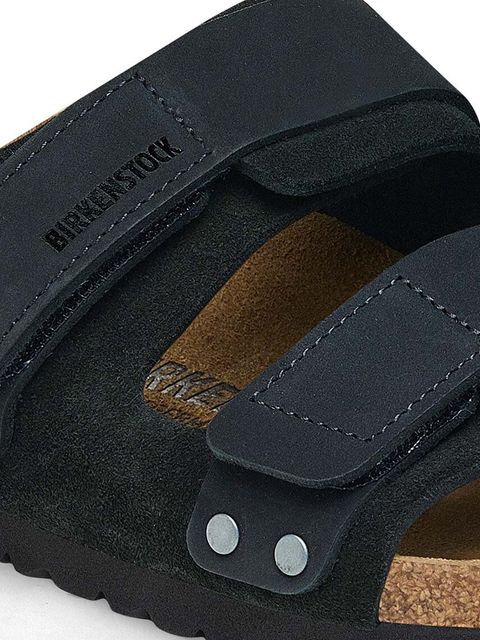 Birkenstock klapki zamszowe Uji damskie kolor czarny 1024832