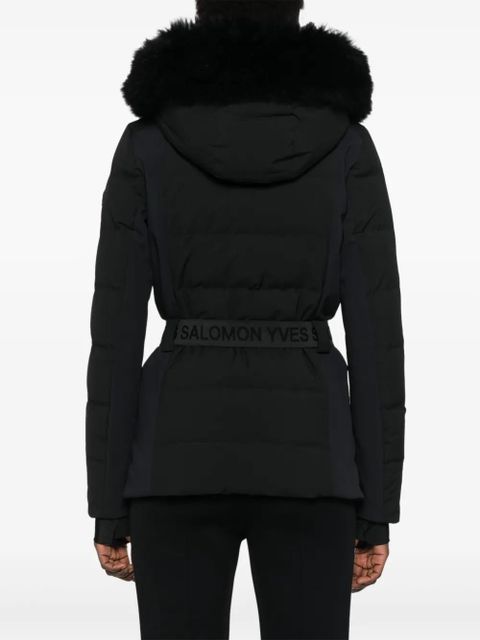 Yves Salomon belted ski jacket - Black