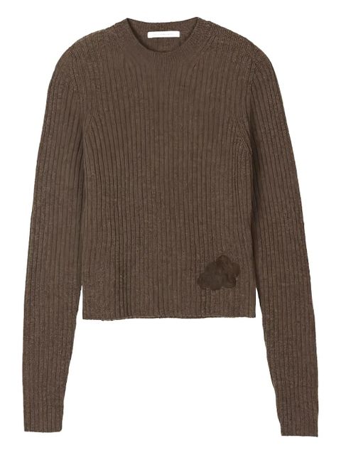 Cecilie Bahnsen Blas nordic rib pullover - Brown - zdjęcie produktu nr 1