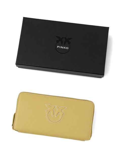 PINKO logo-detail zip-around wallet - Green