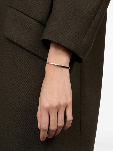MM6 Maison Margiela logo-engraved bracelet - Silver