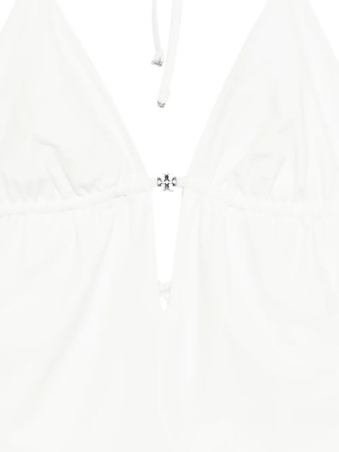 Tory Burch logo-detail swimsuit - White