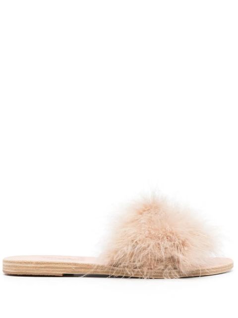 Ancient Greek Sandals Mia Marabu flat feather sandals - Neutrals - zdjęcie produktu nr 1