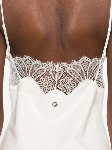 Coperni lace-trim midi dress - White