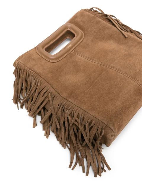 Maje M fringed suede tote bag - Brown