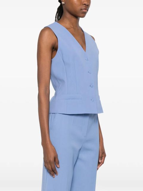Max Mara Mstmadia button V-neck waistcoat - Blue