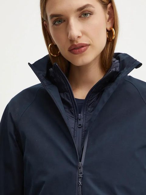 Max Mara Leisure kurtka damska kolor granatowy przejściowa 2426036028600 - zdjęcie produktu nr 2