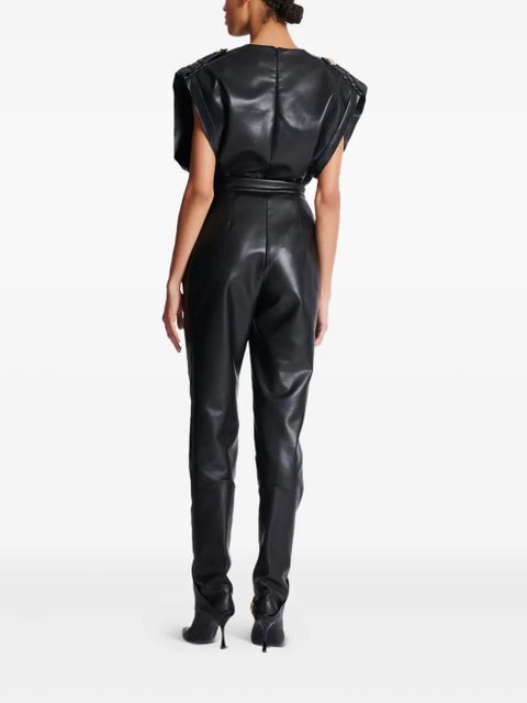 Balmain pleat-detailing trousers - Black