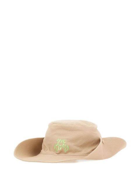 The Attico logo-embroidered wide-brim hat - Neutrals - zdjęcie produktu nr 1