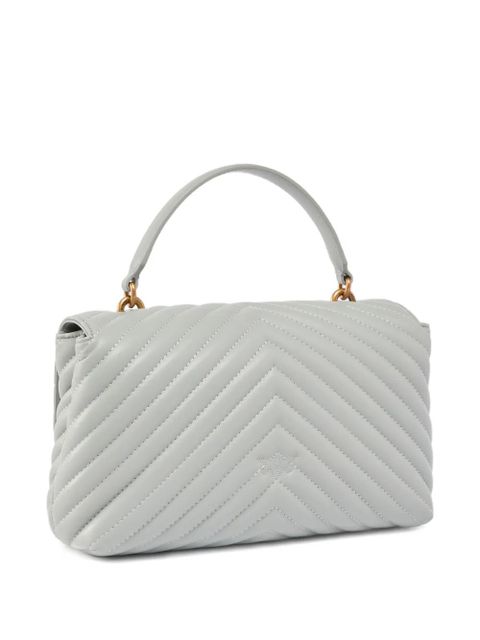 PINKO medium Love chevron-quilted appliqué tote bag - Blue - zdjęcie produktu nr 2