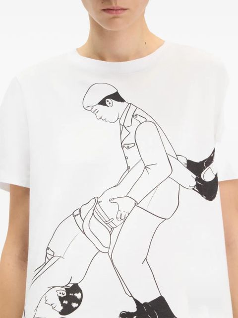 Jean Paul Gaultier squared printed T-shirt - White
