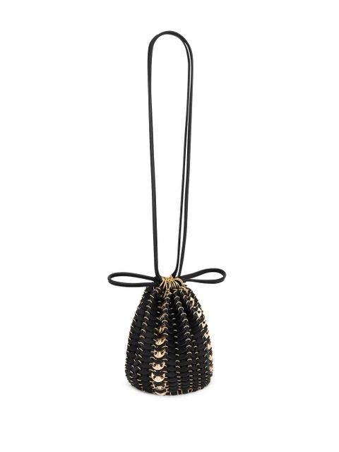 Rabanne iconic discs bucket flip bag - Black