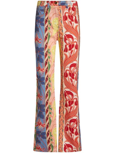 ETRO floral-print bootcut jeans - Red - zdjęcie produktu nr 1