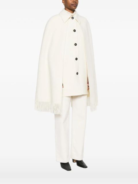 TOTEME fringed-hem coat - Neutrals