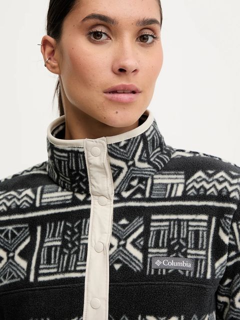 Columbia bluza outdoorowa Benton Springs damska kolor czarny wzorzysta 2085611