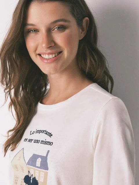 women'secret piżama bawełniana damska kolor biały bawełniana 3132136