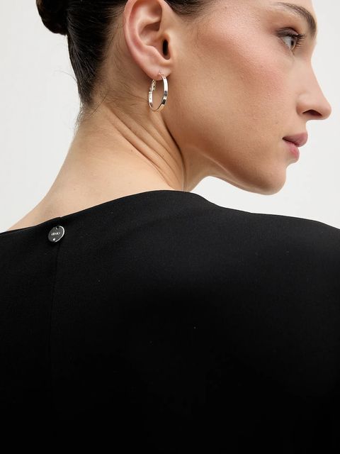 Liu Jo sukienka kolor czarny midi prosta WA6195 J4844