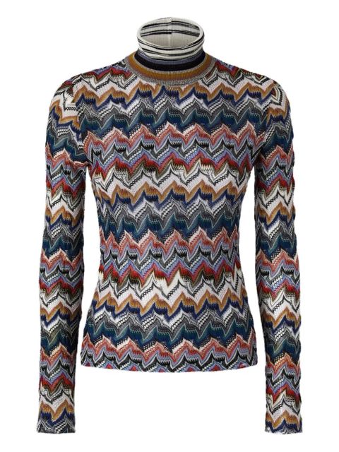 Missoni turtleneck sweater - Blue - zdjęcie produktu nr 1
