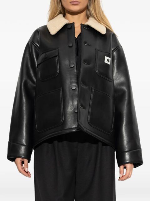 Carhartt WIP Shepton OG Michigan shearling-collar coat - Black