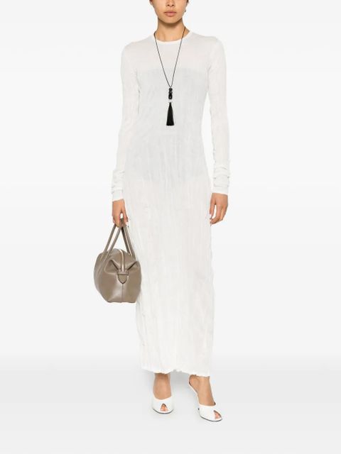 TOTEME crinkled long-sleeves maxi dress - White - zdjęcie produktu nr 2