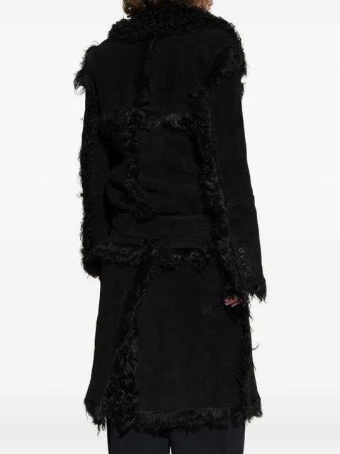 The Attico shearling coat - Black