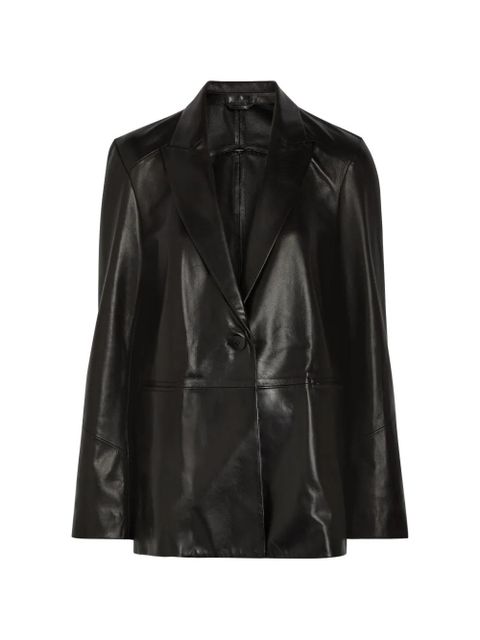 Nour Hammour Arden polished leather jacket - Black - zdjęcie produktu nr 1