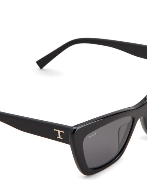 Tod's logo-plaque sunglasses - Black