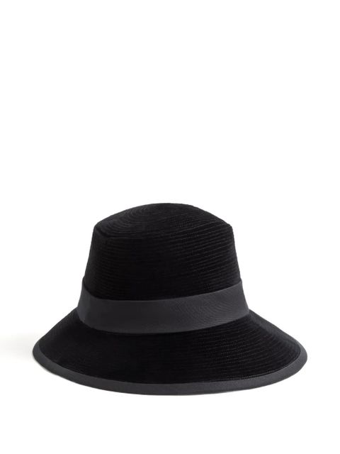 Valentino Garavani VLogo Signature velvet hat - Black
