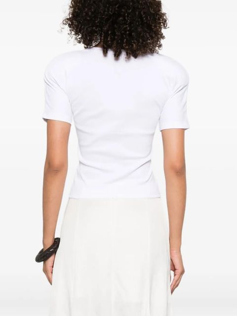 Jacquemus scoop-neck cotton T-shirt - White