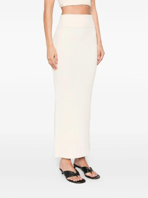 WARDROBE.NYC cotton high-rise skirt - Neutrals