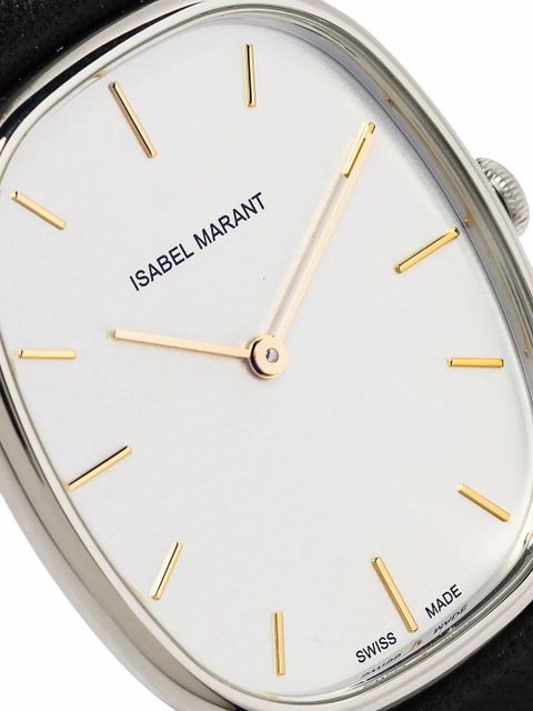 ISABEL MARANT oval quartz 28mm - Grey