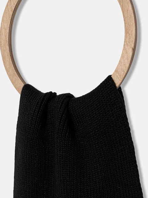 The North Face szalik TNF Logo Box kolor czarny gładki NF0A8CHGJK31 - zdjęcie produktu nr 2