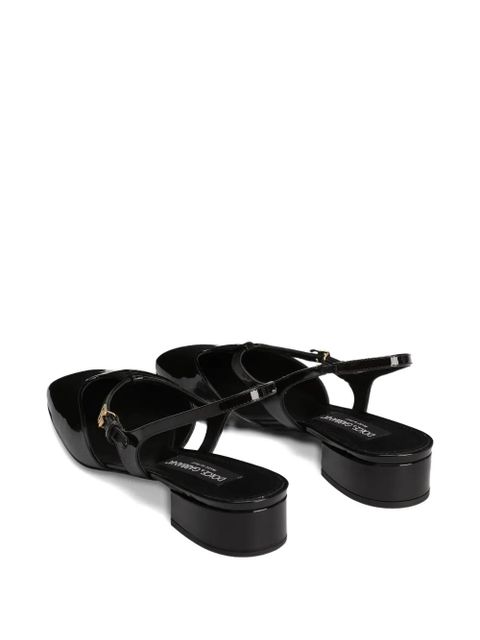 Dolce & Gabbana patent leather slingback pumps - Black