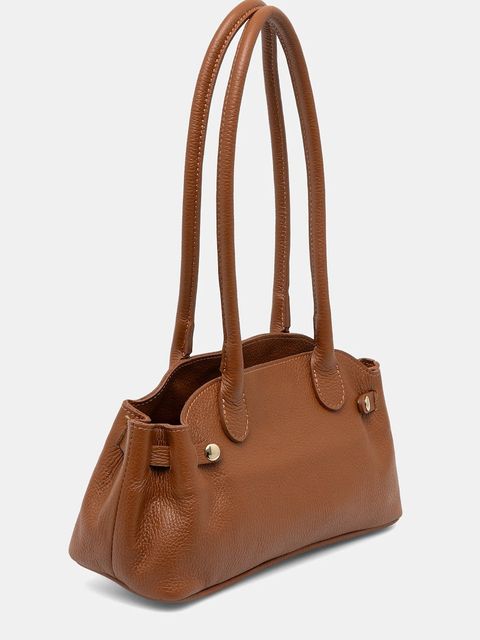 Answear.LAB torebka skórzana kolor brązowy