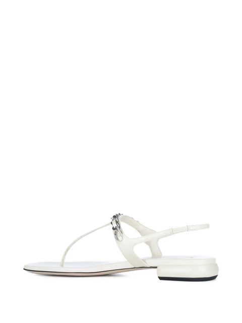 Miu Miu chain link-detail sandals - White