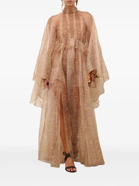 ZIMMERMANN snake-print maxi dress - Neutrals