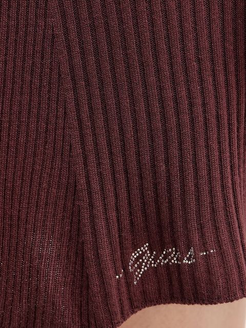 Guess sukienka z dodatkiem wełny JULIA kolor brązowy mini dopasowana W5BK78 Z3OW2