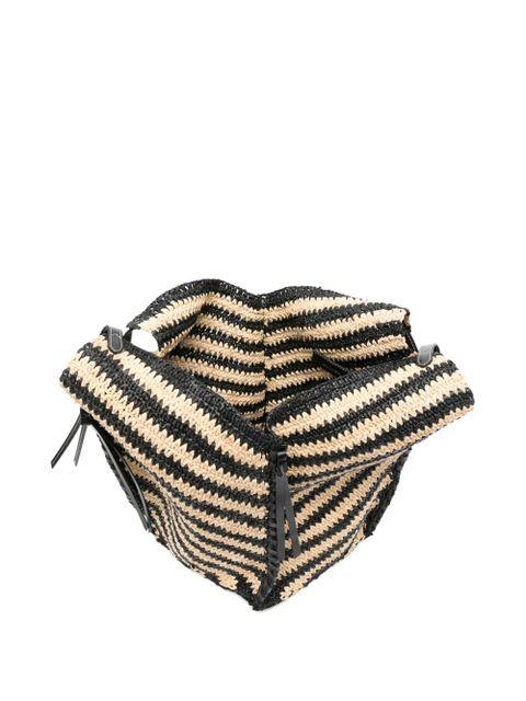 ISABEL MARANT Tampa striped shoulder bag - Black