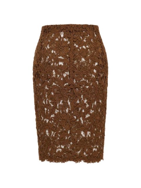 Saint Laurent pencil lace skirt - Brown - zdjęcie produktu nr 1