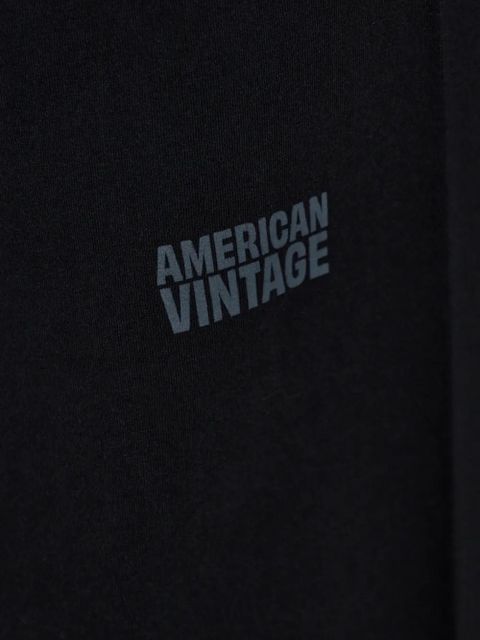 American Vintage Gixy elasticated-waist trousers - Black