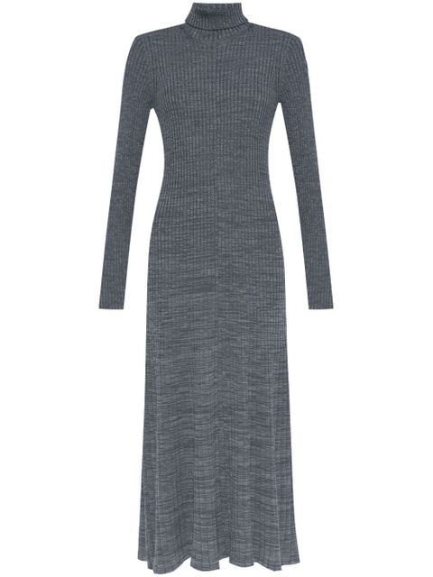 Moncler logo-patch wool maxi dress - Grey - zdjęcie produktu nr 1