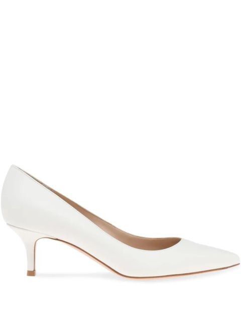 Gianvito Rossi 55mm leather pumps - White - zdjęcie produktu nr 1