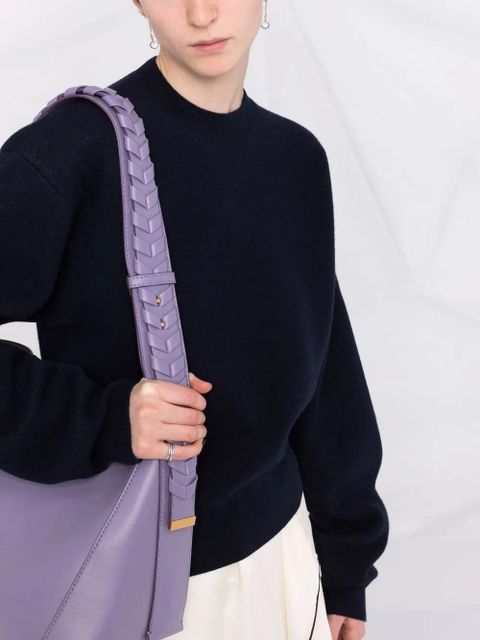 Jil Sander drop-shoulder long-sleeve jumper - Blue