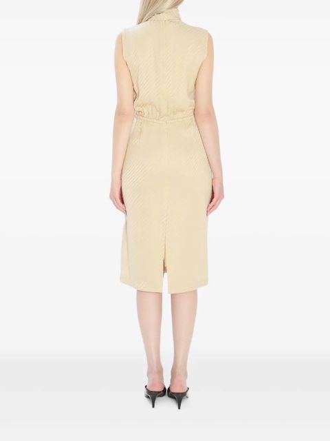 Gucci scarf-detail jacquard-pattern mini dress - Neutrals