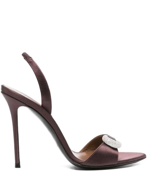 Giuseppe Zanotti 100mm slingback embellished heeled sandals - Brown - zdjęcie produktu nr 1