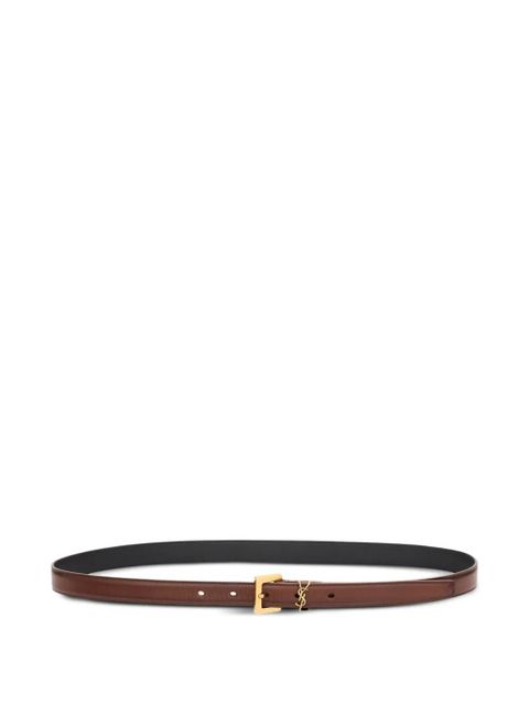 Saint Laurent Cassandre logo buckle belt - Brown - zdjęcie produktu nr 2